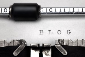"Blog" written on an old typewriter